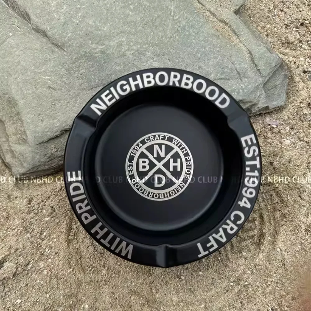 

NBHD-Thickened Stainless Steel ashtray, Reverse Edge, Outdoor Blackened ashtray, Home, Restaurant, Hotel, Trendy Brand