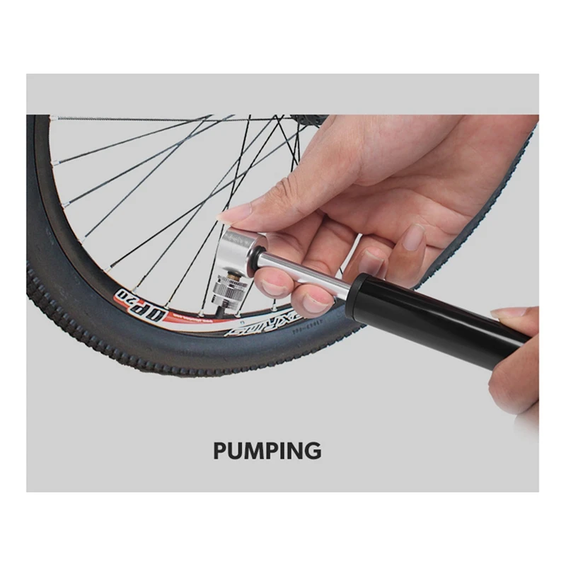 Black Mini Portable Bicycle Pump Aluminum Alloy Pump Basketball Aluminum Alloy Mini Portable Bicycle Pump