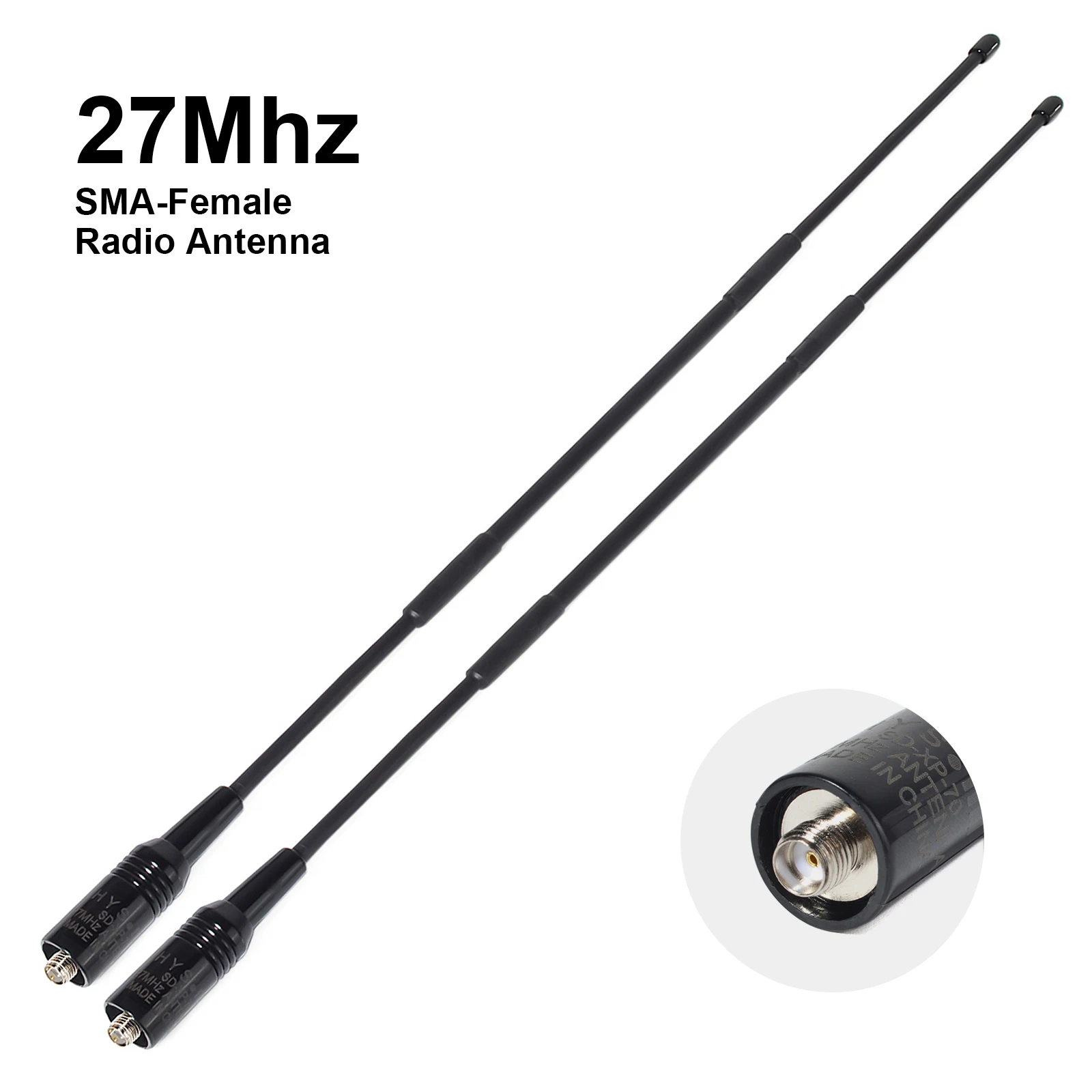 27 MHz tragbare CB-Radioantenne, SMA-Buchse Walkie-Talkie-Antenne, kompatibel mit Quansheng UV-K5 UV-K5(8) UV-K6 TK-11(5) TK-11(8)