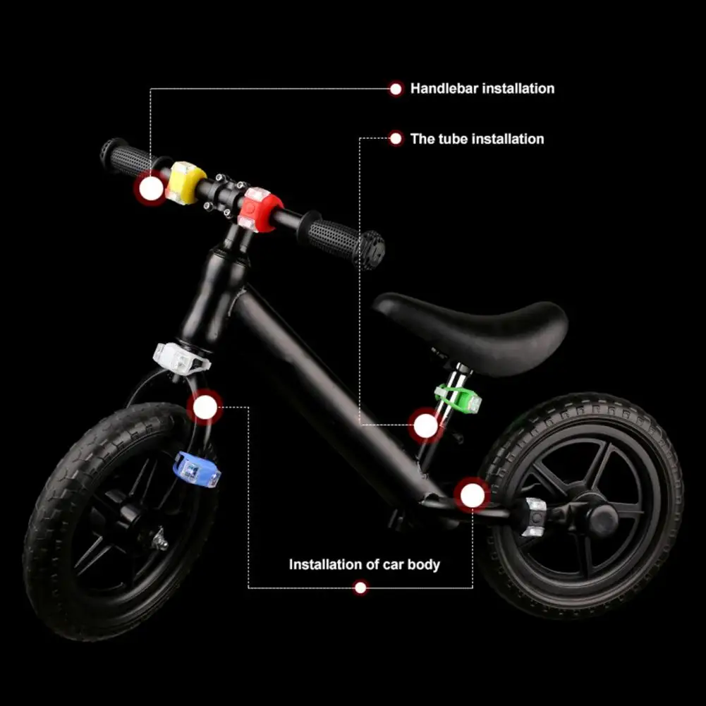 Cycling Taillight Waterproof Bicycle Light 2 LED Beads 3 Modes Illuminate Silicone Night Riding Frog Lights Cycling Supply