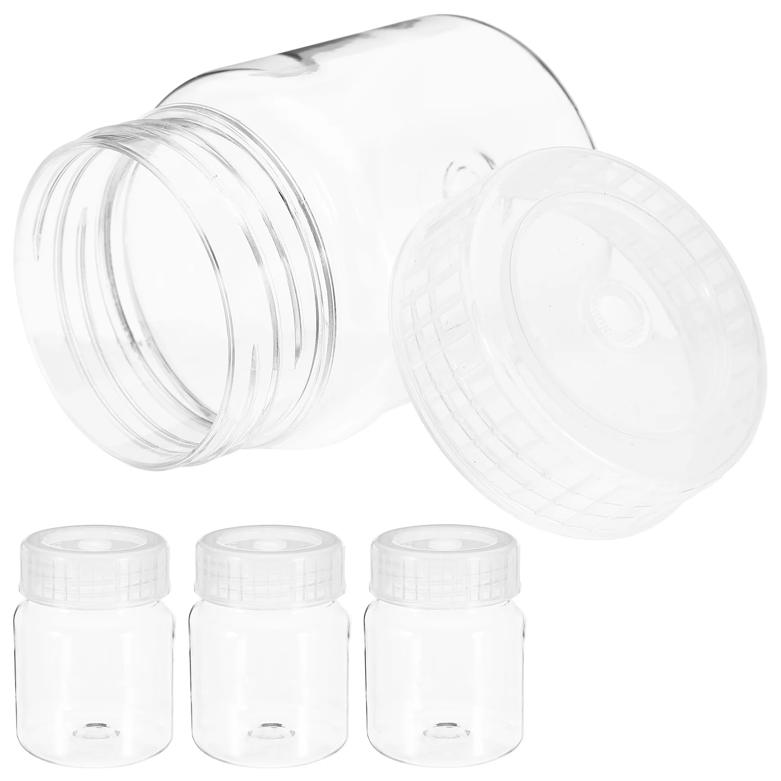 

4pcs Wide Mouth Sample Bottles 240Ml High Temperature Resistant Plastic Laboratory Containers For Tissue Testing