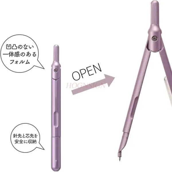 Der 1-teilige Kompass im Stiftstil produziert automatisch ein Bleistiftform aus feinem Metalllegierungsmaterial zum Zeichnen von Kreisen