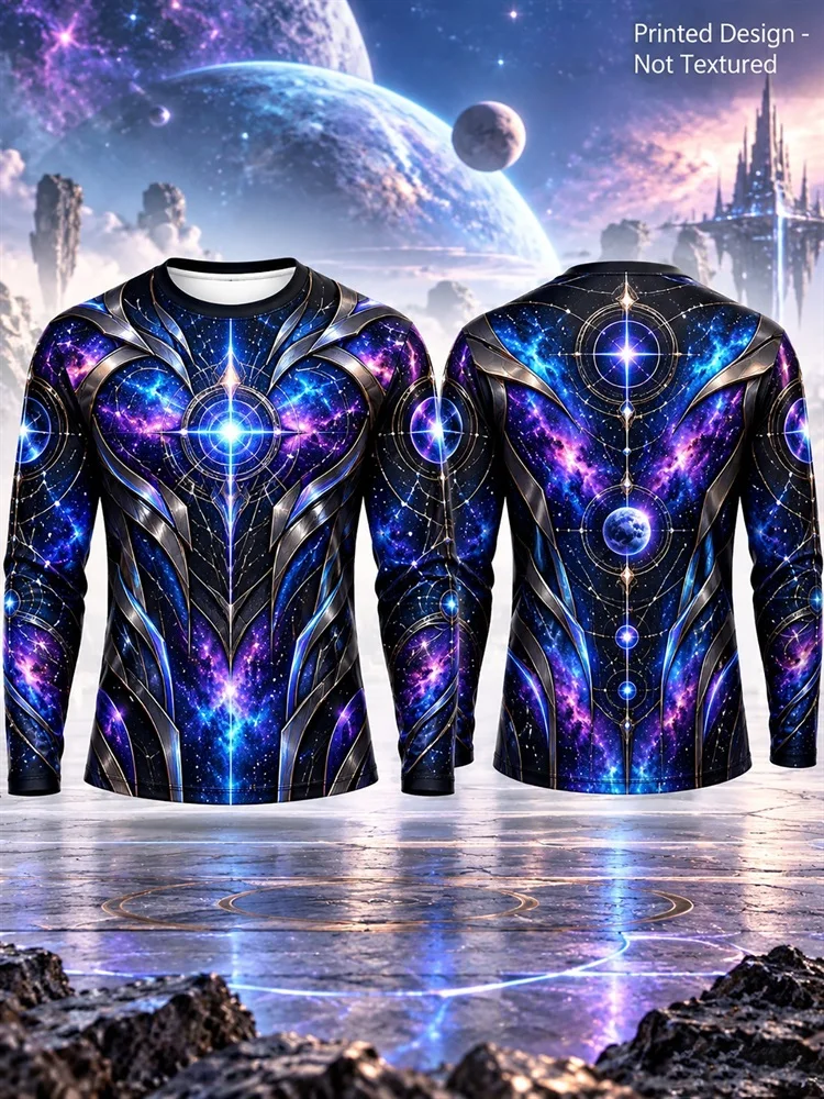 Men's Biker Skull Wings Guitar Chain Rock Long Sleeve T-Shirt Grunge Punk Pullover Tops Gift New Fashion Vintage Streetwear