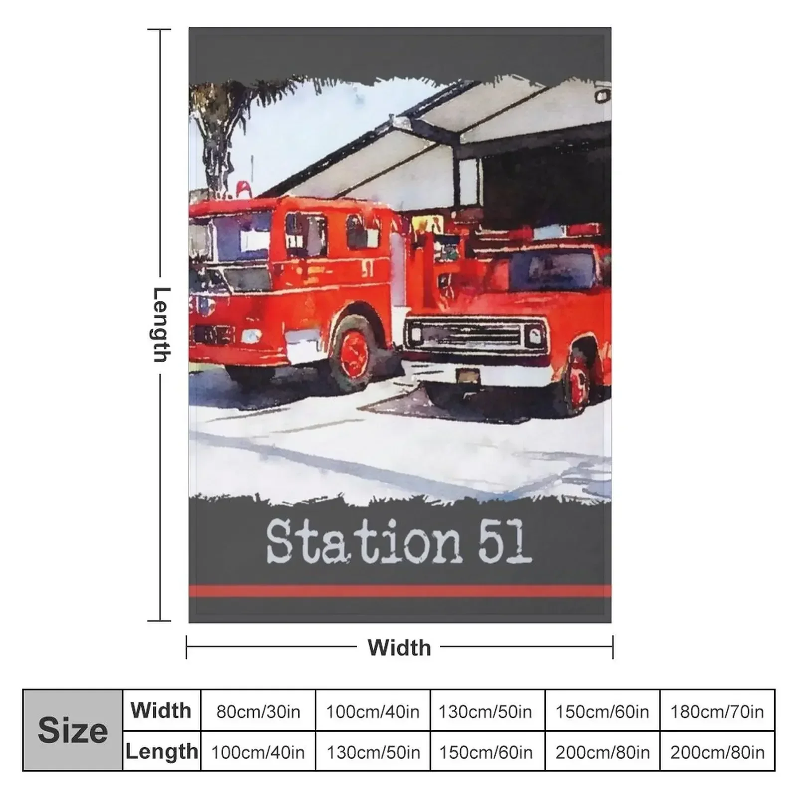 Station 51, Emergency TV Show Throw Blanket For Decorative Sofa Decorative Sofas Sofa Blankets