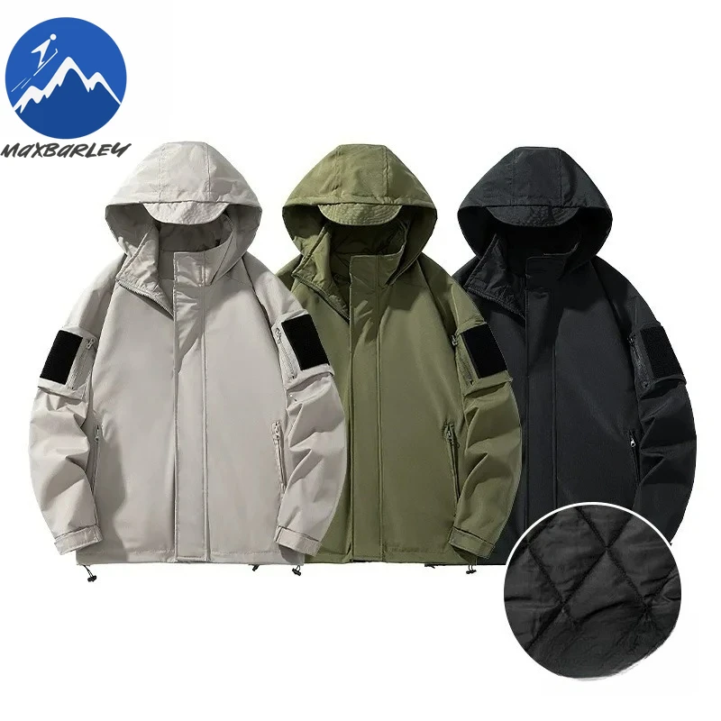 Maxbarley New Men Jacket 2025 Fashionable Outdoor Camping Windproof Coat Casual Daily Wear Comfortable Stylish Leisure Outerwear
