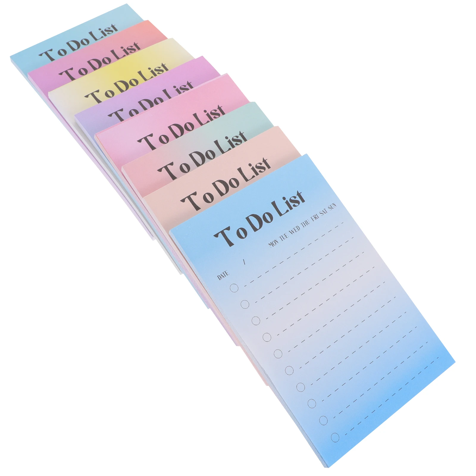 

8 Books Note Stickers Colored Self-Adhesive Memo Pads Functional Sticking Fluorescent Paper Office School Supplies Sticky