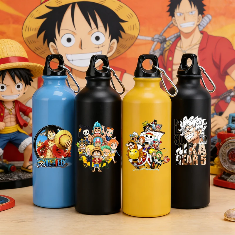 

Ones Piece 500ml Kettle Kids Sports Aluminum Mountaineering Cup Water Bottles Anime Zoro-Luffy-Boys Man Cute High-capacity Flask