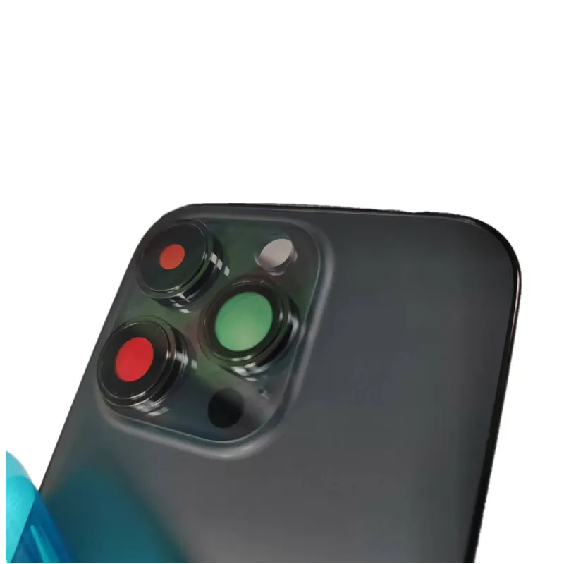 غطاء الإسكان الخلفي آيفون 14 برو ماكس OEM باب البطارية الخلفي الزجاج الخلفي مع إطار الهيكل علبة SIM أجزاء المفاتيح الجانبية 14 برو ماكس #2