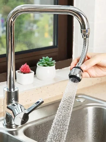 360° Rotating Kitchen Faucet Pressurized Anti-Splash Extended Filter Foam Universal Faucet Head Sprayer for Kitchen
