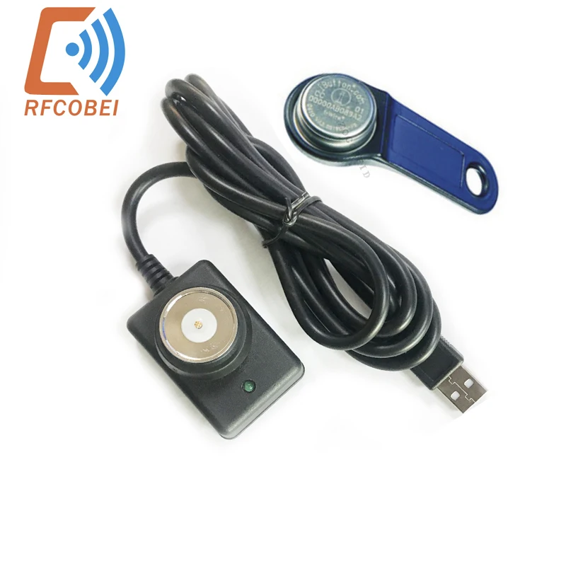 

USB iButton TM Probe DS1990A Reader DS1990A TM iButton Reader USB Plug and Play