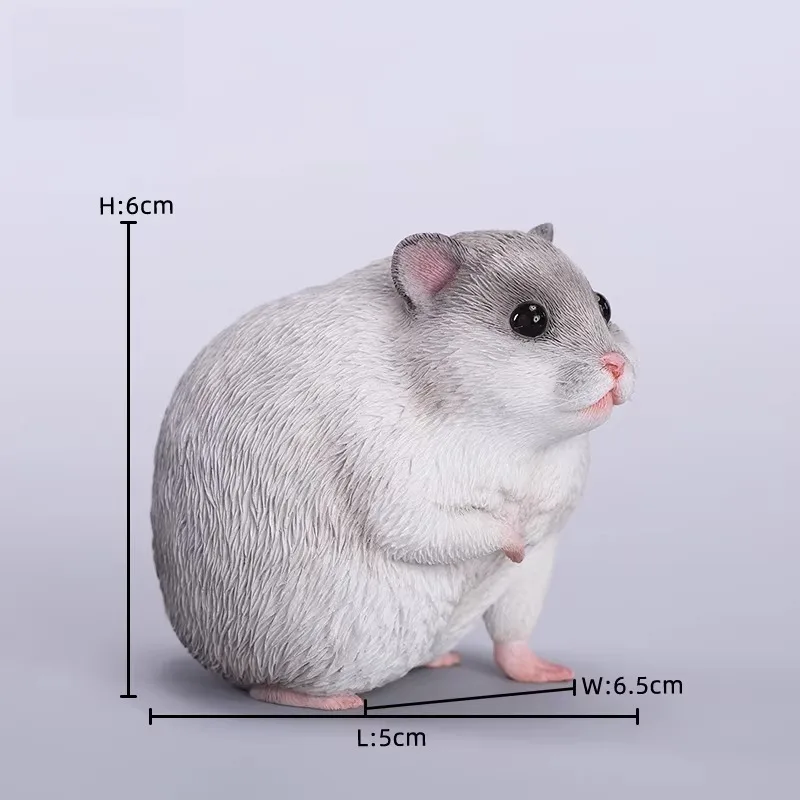 

JXK 1/1 Scale Simulated Small Animal Figurine Resin Hamster Model Desktop Ornament Decoration