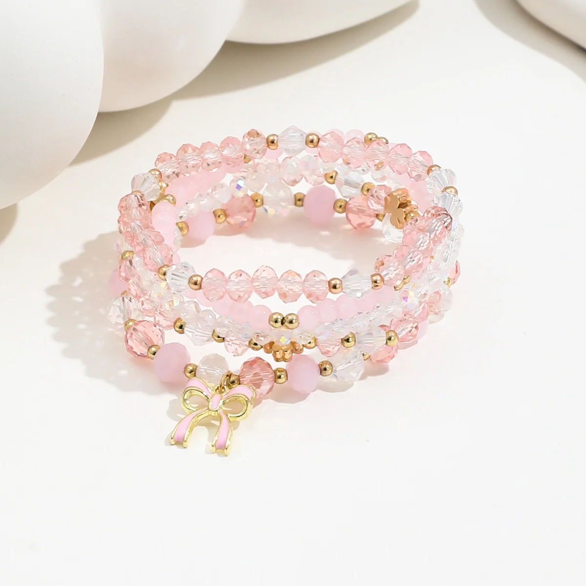 5 قطع الأزياء الخرز الصليب القوس أساور مجموعة للنساء لطيف سحر أساور مجوهرات هدايا #3