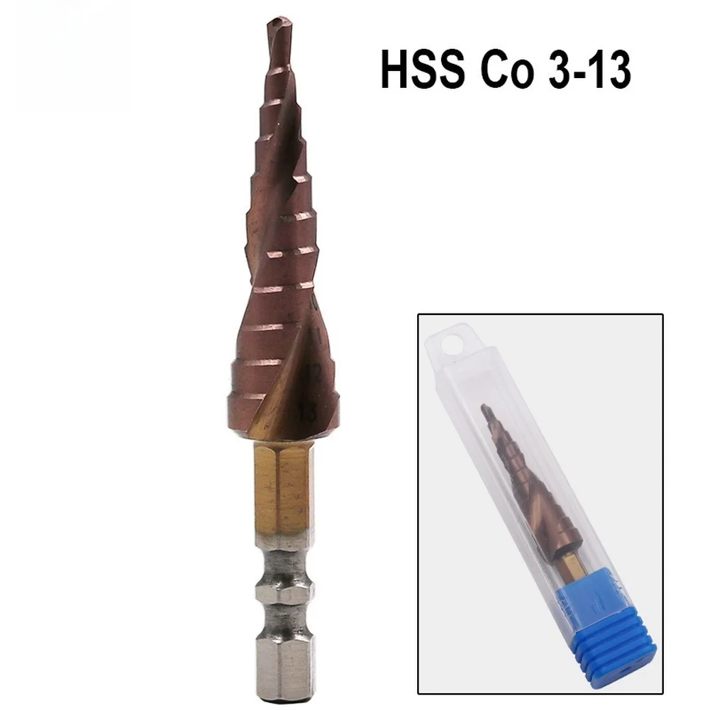 For m35 Step Drill Bit Hexagonal Shank Double Cutting Edges 3 13mm Range for Metal For Stainless Steel Drilling Use