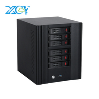 XCY NAS Mini PC 4/6/8 Bay 2.5 3.5 inch HDDs Intel N150 DDR5 RAM M.2 NVME SSD 10G Ethernet Type-C Win11/10 Linux FreeNAS RAID