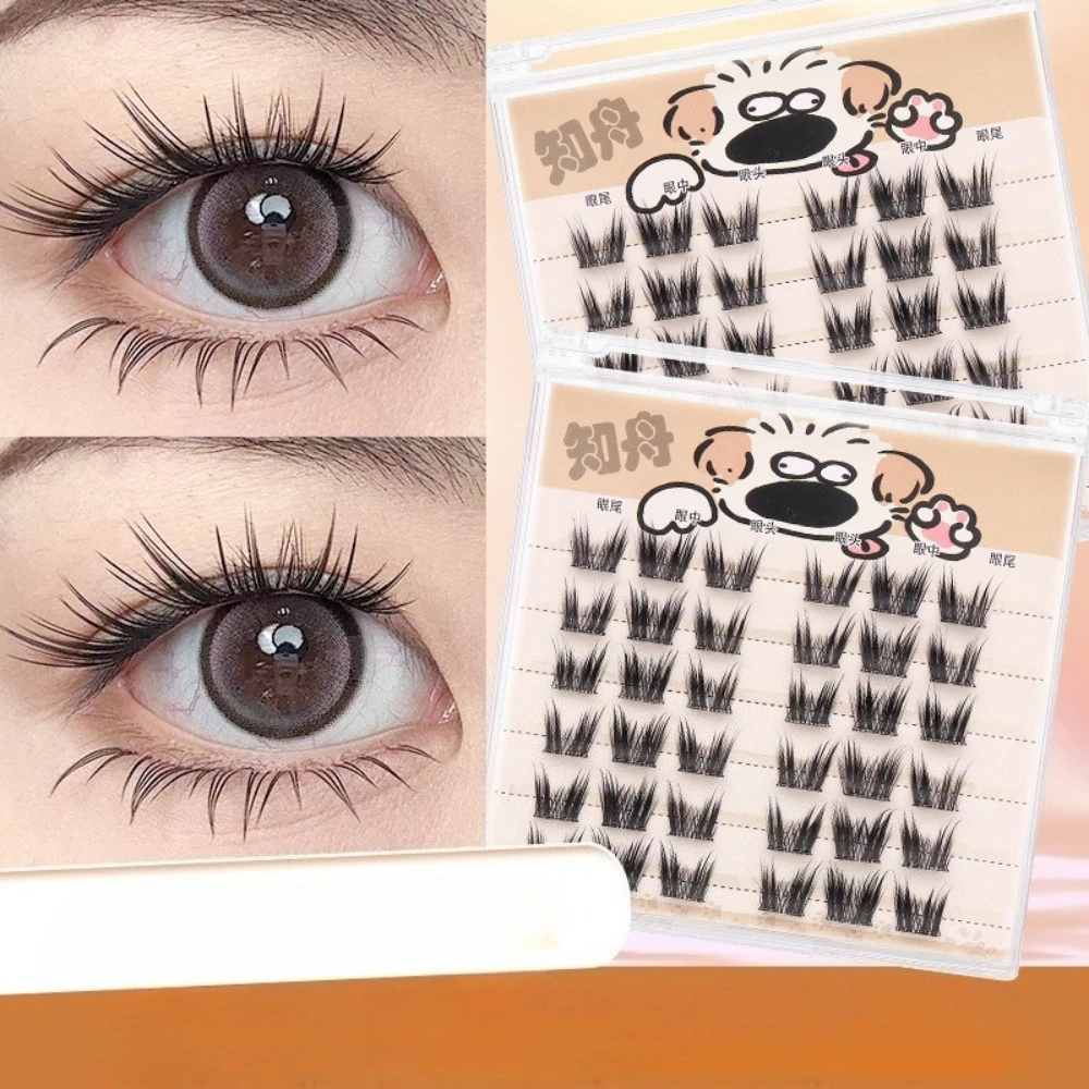 

6 Rows Self-adhesive False Eyelashes Various Styles Lazy Fox Natural Soft Fake Eyelash Individual Cluster New Fashion Lashes
