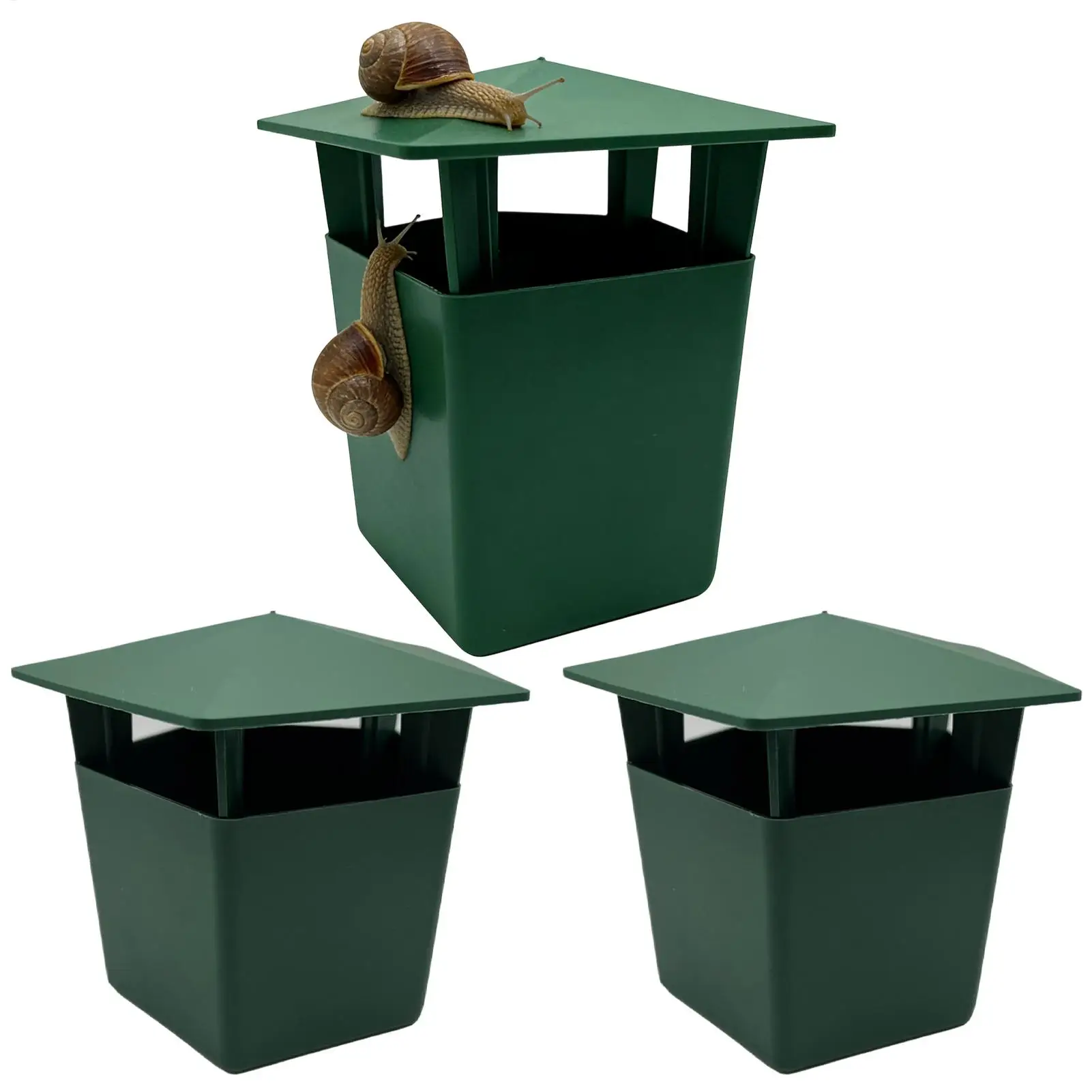 Trampa para Caracoles y Babosas, Reutilizable, Portátil, Caja de Cebo con Aroma a Cerveza, Jaula para Caracoles, Segura para Jardín, Granja, Patio, Herramienta de Recolección