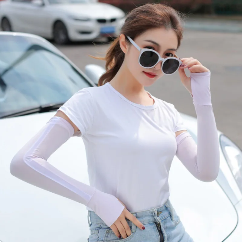 

New Summer and Spring Sports Ice Sleeves, Fashionable Arm Sleeves, Breathable Pure Color Arm Covers