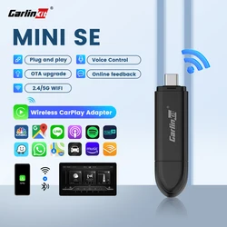 2024 CarlinKit MINI SE CarPlay Adattatore Wireless Car Play Dongle WiFi Collegamento Veloce Plug and Play per Benz Mazda Audi VW Kia Volvo