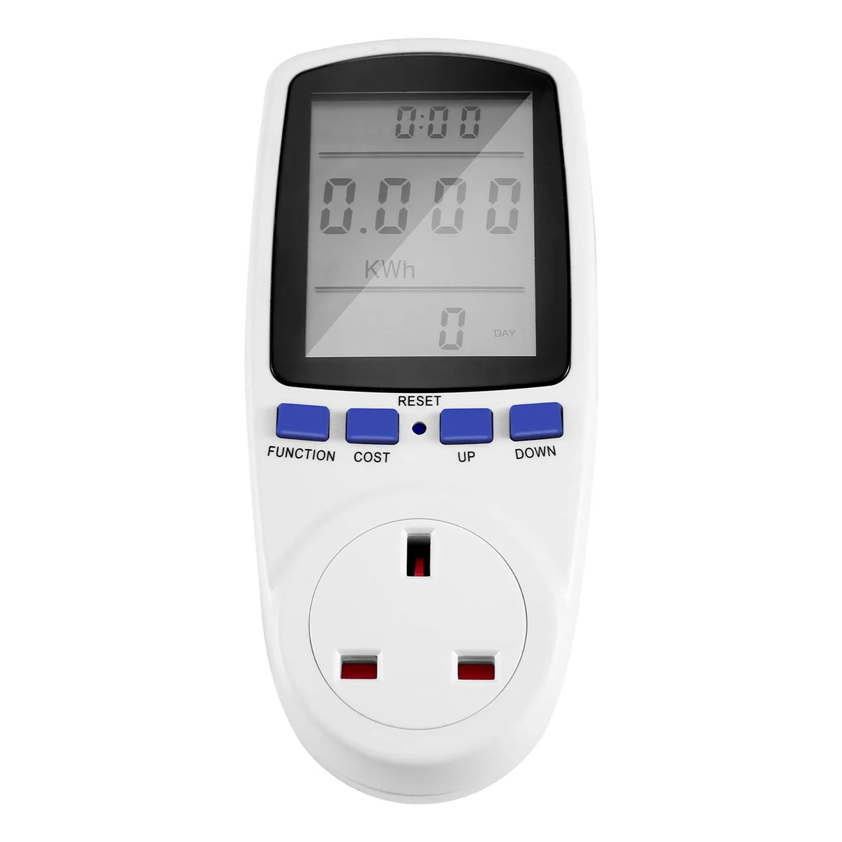 AC Digital LCD Power Meter Power Meter Power Kwh Electric Energy Meter Measuring Socket Power Analyzer UK Plug