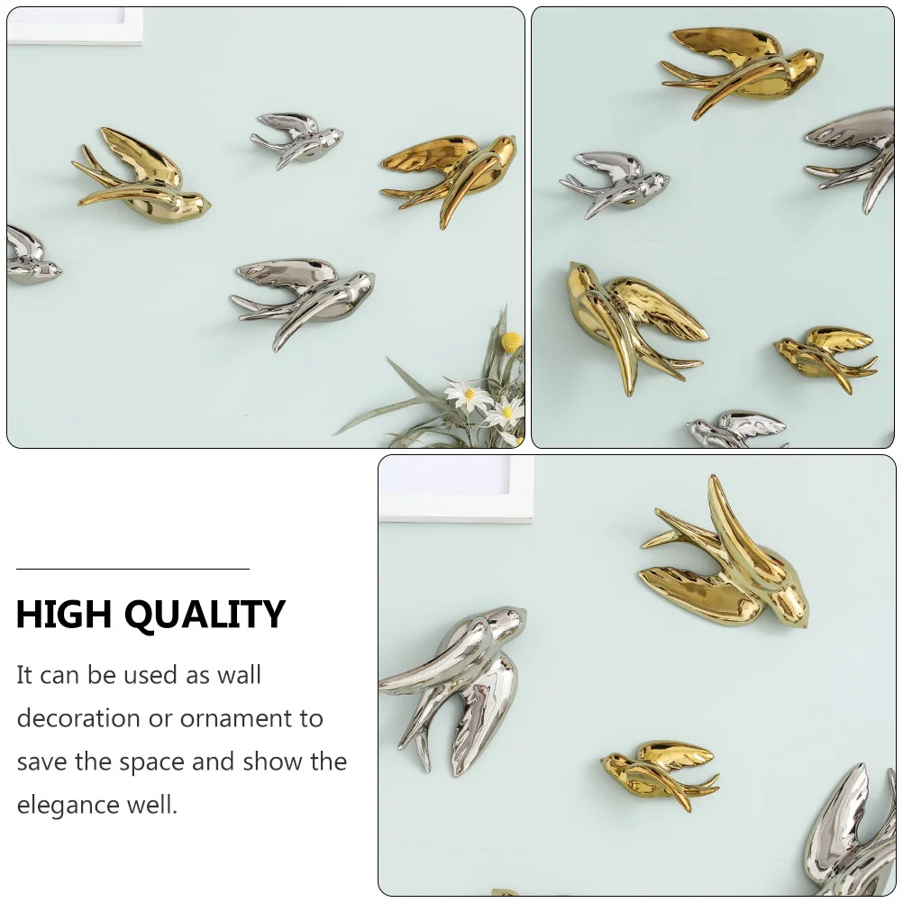 

Ceramic Bird Wall Decor Premium Ceramic Nordic Style Smooth Hand Crafted Wall Hanging Living Room Home Ornament Bedroom