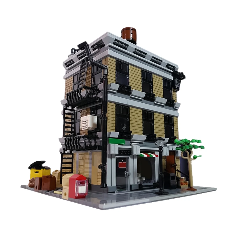 Gobricks MOC Peter Parkers Apartment Modular Building Blocks Classic Movie Scene Street View Architecture Bricks Toy Kids Gift