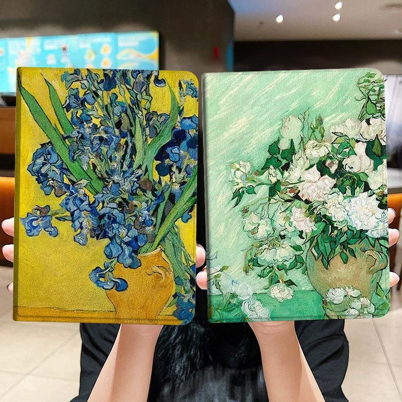 

Oil Painting Flower Art Popular Gift For Honor Pad 8 V8 9 GT MagicPad 13 3 2 Tab MatePad Pro Air 12 X 12.6 Foldable Tablet Case
