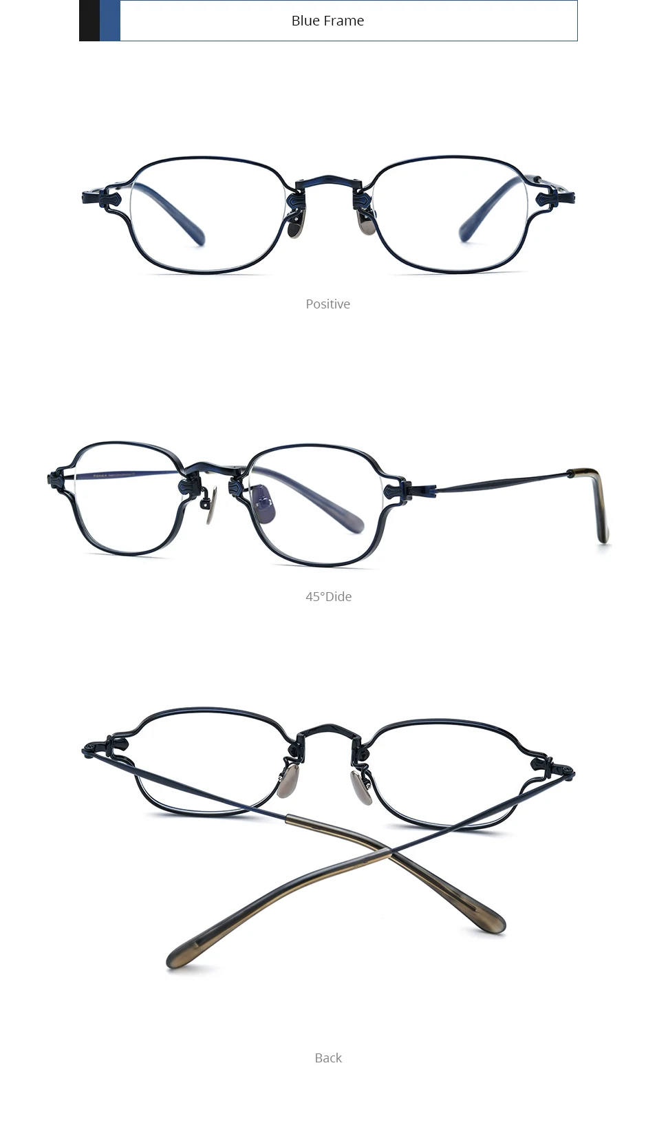 FONEX Titan Brille Rahmen Männer Drand Design Retro Quadrat Brillen Frauen Vintage Japanische Brille Ultraleicht Brillen MN186 – Detail 11