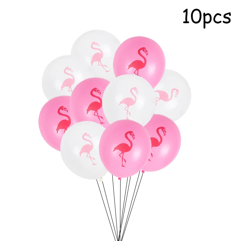 10pcs Flamingo Latex Balloon White Pink Flamingo Balloon Flamingo Party Decoration Balloon hawaiian Birthday party decorations