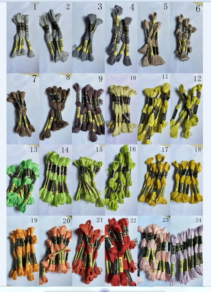 OneRoom 10 Pieces DMC1-35New Color Cross Stitch Threads / Cross Stitch Embroidery Thread / Custom Threads Colors 08
