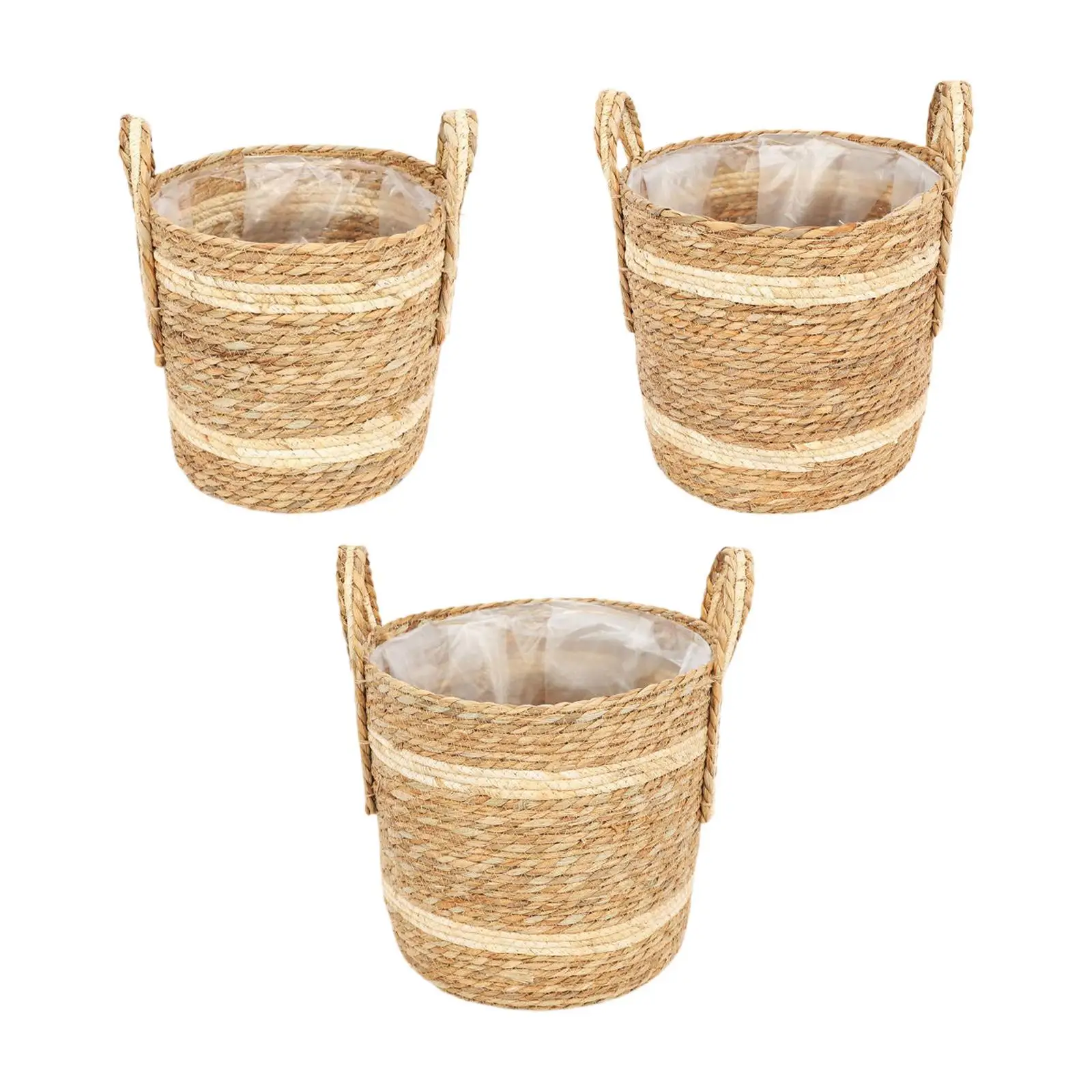 Woven Planter Basket Plant Container Multifunctional Ornament Storage Flower Pot
