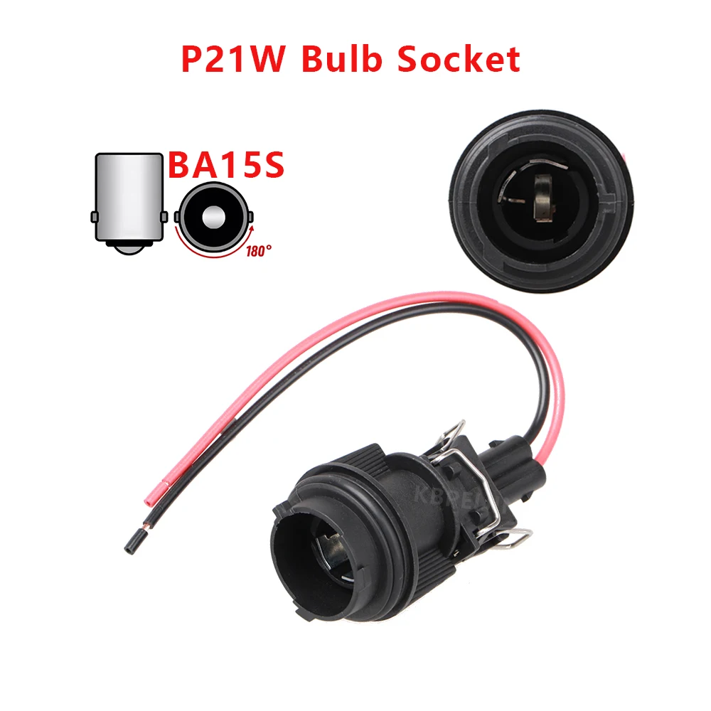 

1 Set For VW Jetta Peugeot BA15S P21W Bulb Holder Car Light Adapter Connector Accessories