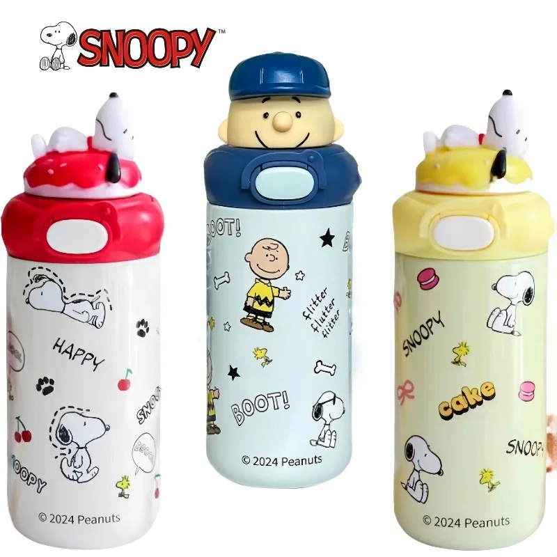 

Новая вакуумная кружка Snoopy из нержавеющей стали 316, студенческая бутылка для воды, спортивные портативные чашки, праздничные подарки для мальчиков и девочек, аниме