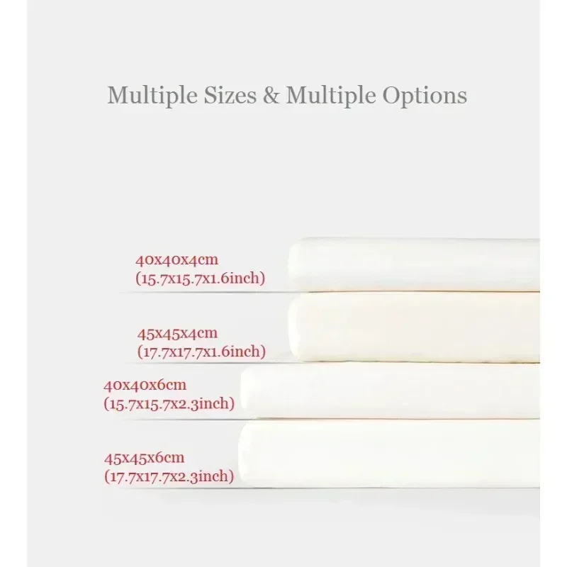 40x40/45x45cm Square Natural Latex Cushion Anti-decubitus Relief Pain Office Chair Cushion Bench Cushion Pad Cojín de látex