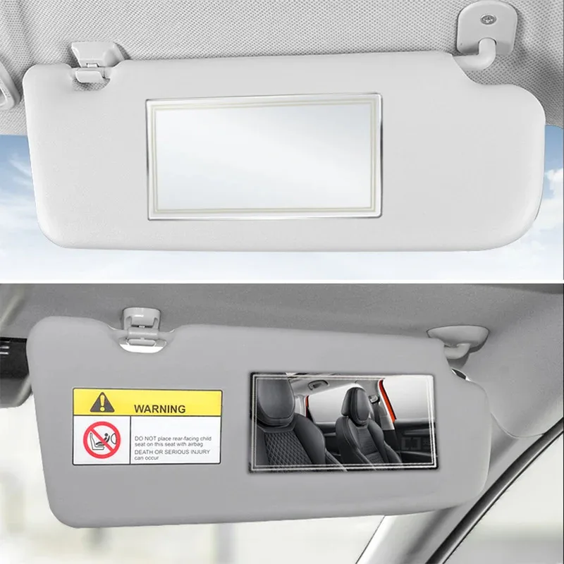 Car Makeup Mirror Stainless Steel Portable Auto Sun-Shading Visor HD Mirrors Car-styling Auto Interior Mirror
