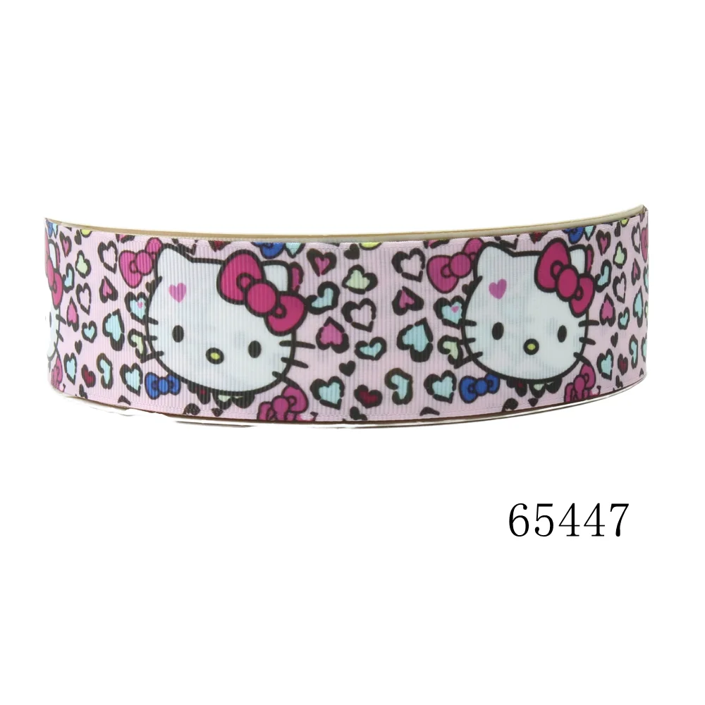 10Yards Hello Kitty 38mm Grosgrain Ribbon for Hairbows Gifts DIY Craft Materials