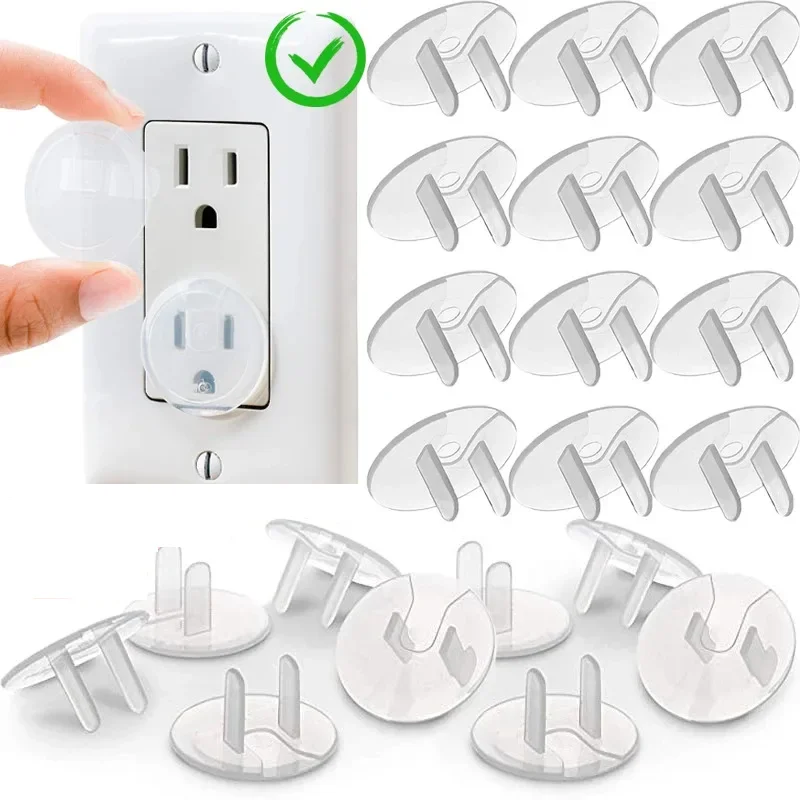 

4/12PCS Childproof Outlet Covers – US Standard Baby Safety Plugs, Clear Electrical Socket Protectors for Home & Export