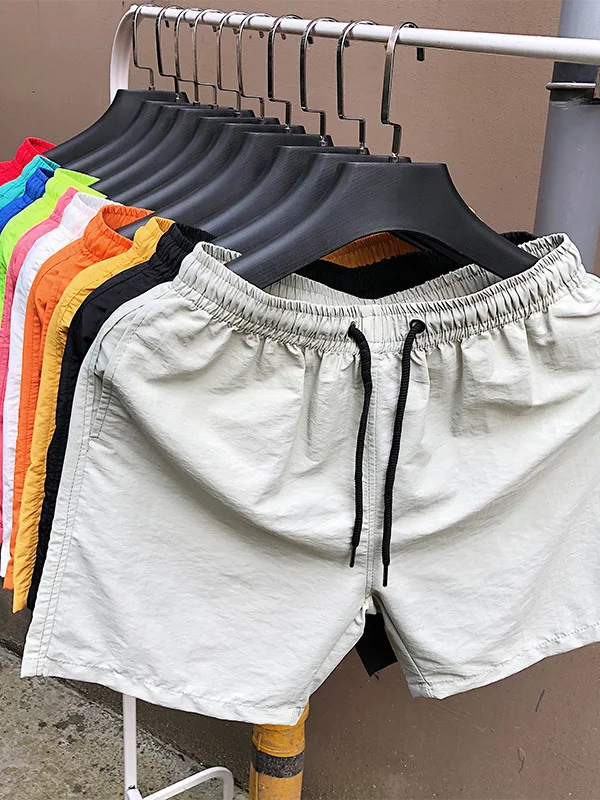 

Летние мужские повседневные ортопеди ярких цветов, прямые ноги, эластичная резинка на талии, полиэфирная ткань, против морщин, молодежные орты