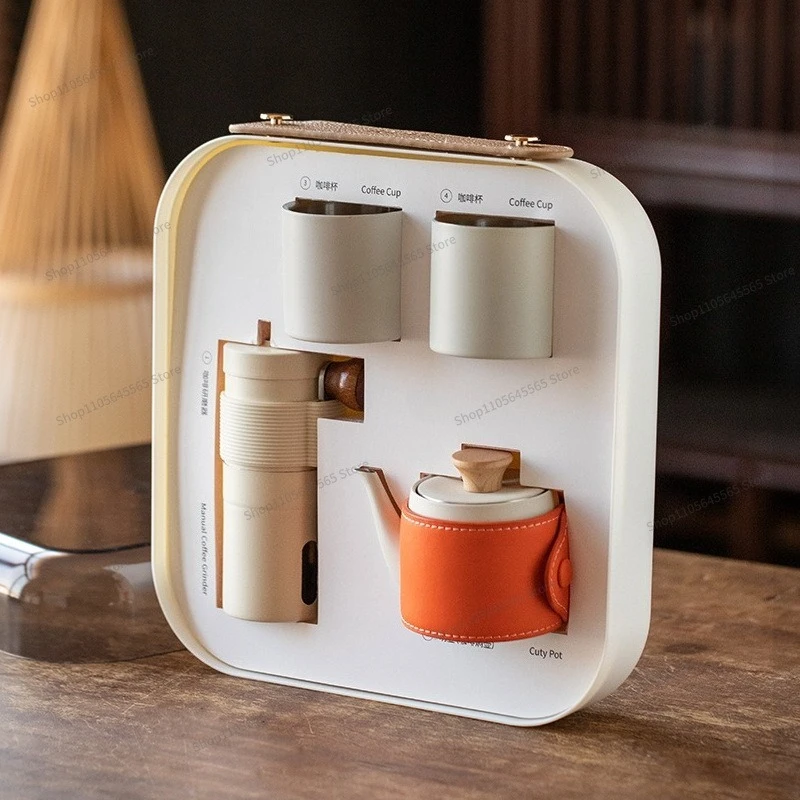 For Portable Coffee Set, Outdoor Tea Coffee Hand Brewing Gift Box