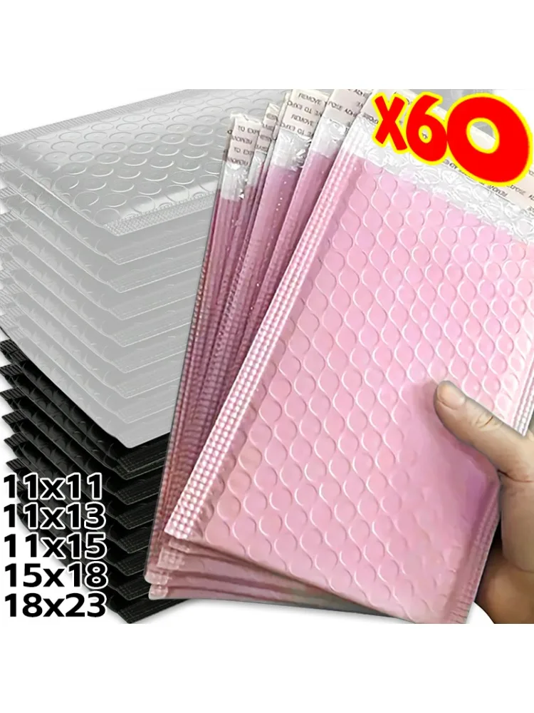 Sacs d'emballage auto-scellants 60/10x, pochette de rangement étanche à bulles colorées, enveloppes, sacs de livraison, fournitures pour petites entreprises