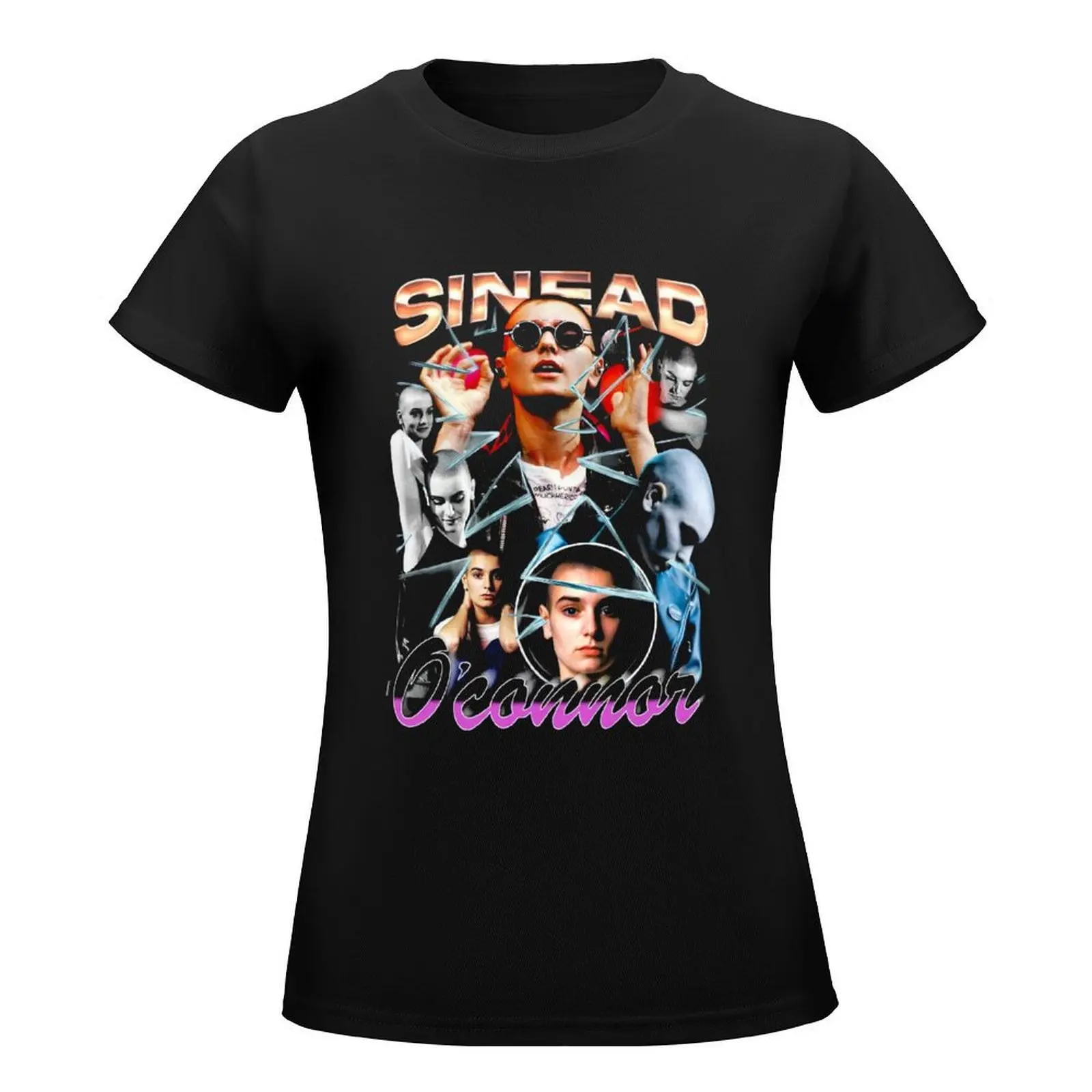 Sinead O'connor Signature Vintage Singer Music T-Shirt blacks plus size tops t-shirt dress for Women plus size