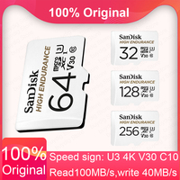 HIGH ENDURANCE 32GB 64GB 128G 256G Read max to 100MB/s Micro SD Cards for Camare Phone MicroSDXC Memory Card C10 U3 V30 4K HD