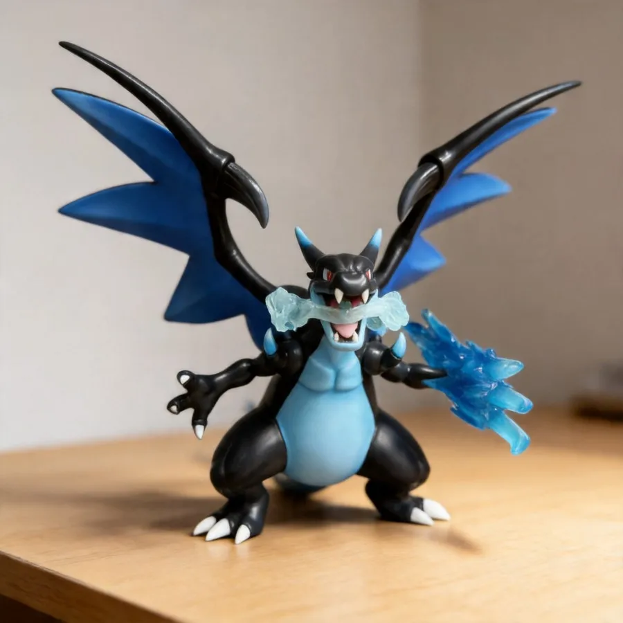 

Pokémon Mega Charizard X Figure - Pocket Monster Collectible Model 20cm Anime Assembly Toy Statue