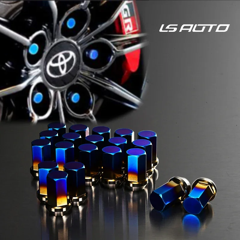 

Car Titanium Alloy Brunt Blue Wheel Nuts Wheel Titanium Lug Nuts M12x1.5/M12x1.25