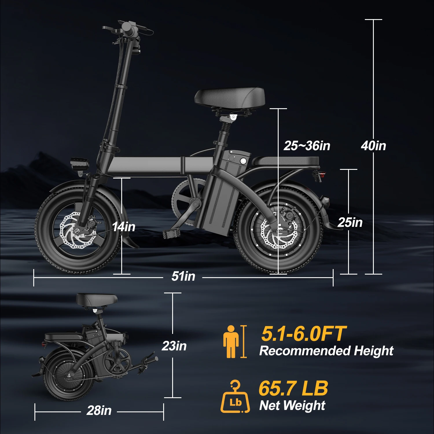 Rower Elektryczny F6PRO Dla Dorosłych Do Dojazdów Do Pracy Zasięg 40 Mil Akumulator Litowy 48V15AH Wymienne Elektryczny Rower Miasto Dwuamortyzowany E-bike