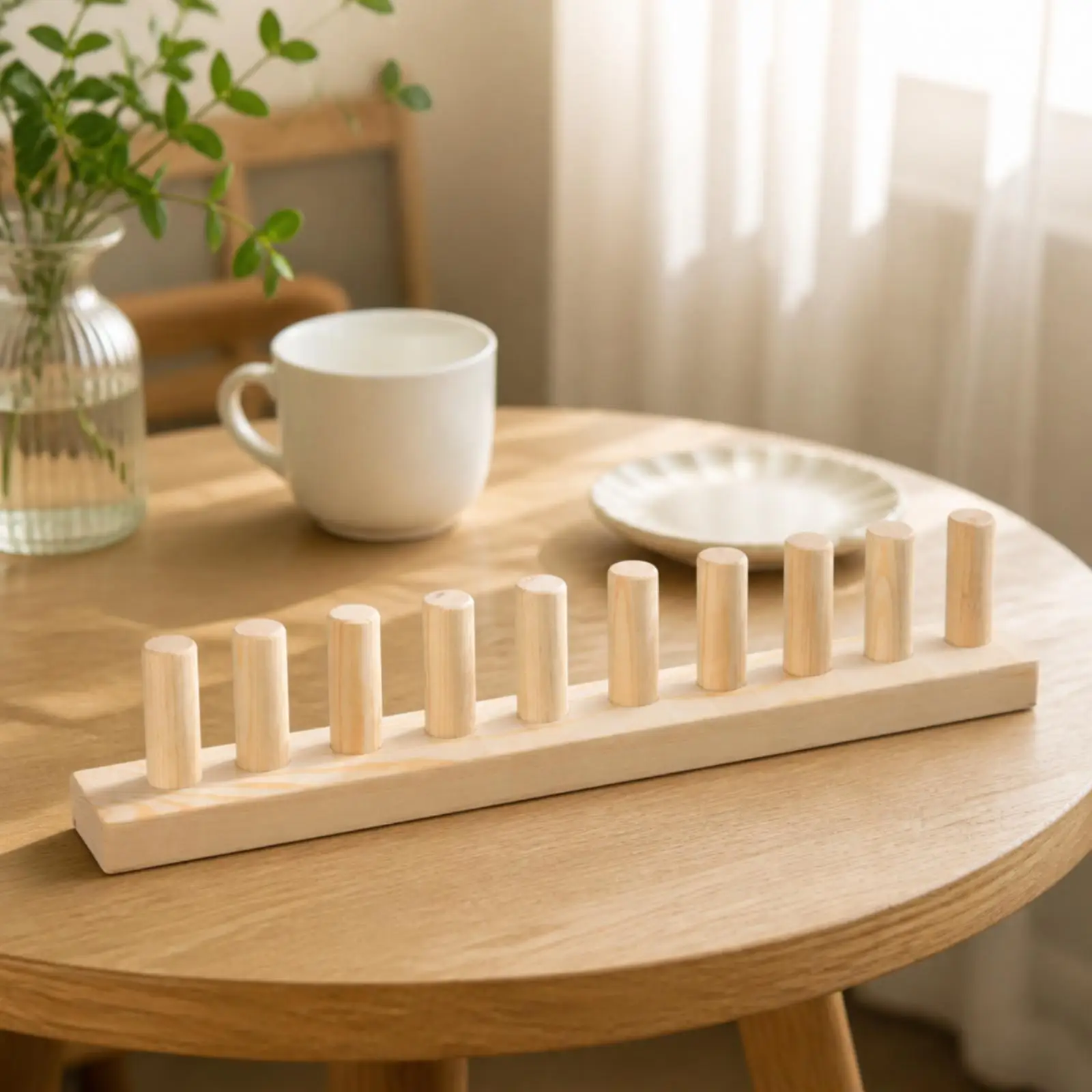 Knitting Loom Board Wooden Weaving Frame with Pegs for Scarf Making Handcrafted DIY Tool for Knitting Accessories
