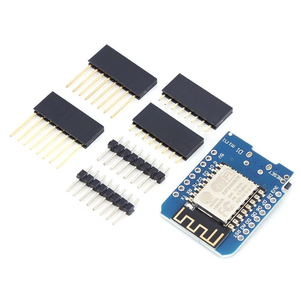 Mini Placa de desarrollo WIFI ESP8266 D1, 20 piezas, CH340G, CH340, V2, Usb, Wemos, D1, Mini Nodemcu, Lua, Iot, 3,3 V, Met Pins, 1-ESP-12F