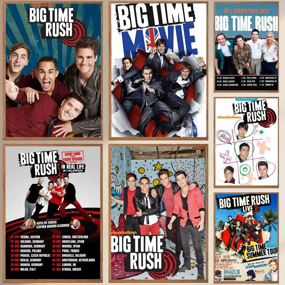Póster de Band Big Time Rush BTR, arte HD, póster de pared adhesivo, decoración estética impermeable para el hogar y la sala de estar.