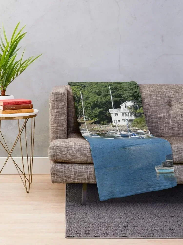 Perkins Cove Ogunquit, Maine Throw Blanket