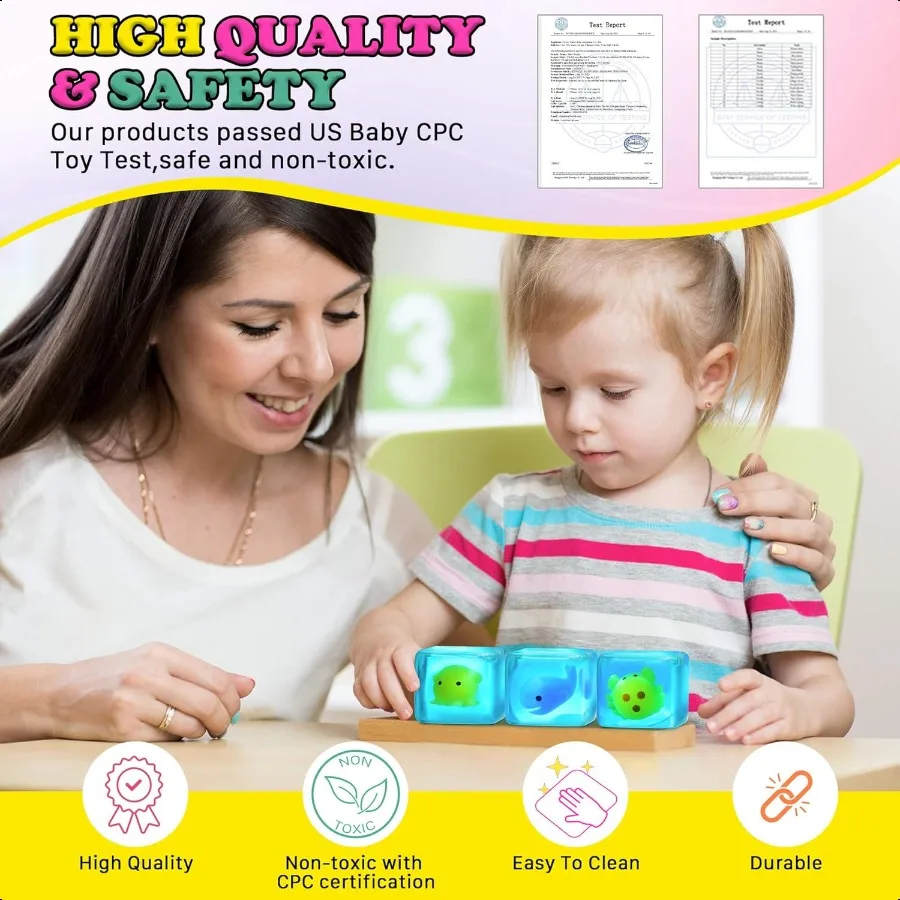 Squishy Str Cube Fidget Toys Adults Glow in The Dark Sensory Toys for with Autism Str Balls for Squeeze Toys for Anxiety Str Re