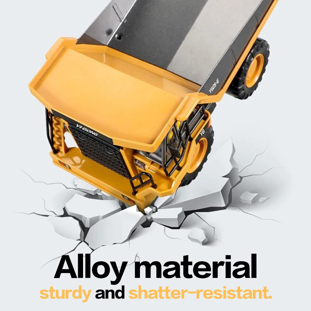 Kinderen Afstandsbediening Graafmachine Speelgoed Licht & Geluid 2.4Ghz RC Bouwvoertuig Vrachtwagen Legering Metaal Jongen Bulldozer Model Gift